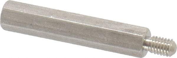 Electro Hardware - M3x0.50, 28.76mm OAL, 4.5mm Across Flats, Stainless Steel Hex Male/Female Circuit Board Standoffs - 6.4mm Thread Depth, 24mm Body Length, Uncoated - USA Tool & Supply