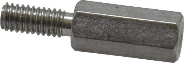 Electro Hardware - M4x0.70, 23.53mm OAL, 6mm Across Flats, Stainless Steel Hex Male/Female Circuit Board Standoffs - 11.1mm Thread Depth, 14mm Body Length, Uncoated - USA Tool & Supply
