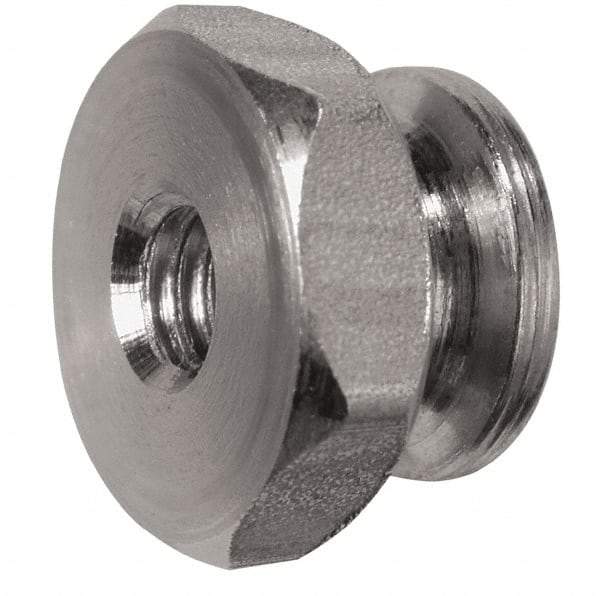 Electro Hardware - #10-24 UNC Thread, Uncoated, Grade 303 Stainless Steel Hex Thumb Nut - 11/32" Overall Height, 1/2" Head Diam - USA Tool & Supply