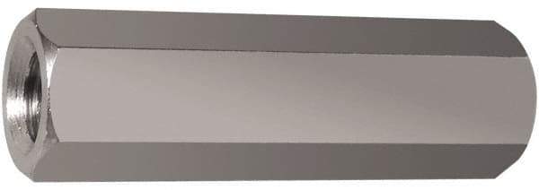 Electro Hardware - M2.5x0.45, 20mm OAL, 4.5mm Across Flats, Stainless Steel Hex Partially Threaded Female Circuit Board Standoffs - 4.8mm Thread Depth, 20mm Body Length, Uncoated - USA Tool & Supply