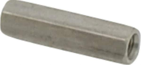 Electro Hardware - M3x0.50, 17mm OAL, 4.5mm Across Flats, Stainless Steel Hex Fully Threaded Female Circuit Board Standoffs - 17mm Thread Depth, 17mm Body Length, Uncoated - USA Tool & Supply