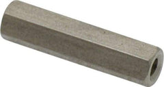 Electro Hardware - M2.5x0.45, 19mm OAL, 4.5mm Across Flats, Stainless Steel Hex Partially Threaded Female Circuit Board Standoffs - 4.8mm Thread Depth, 19mm Body Length, Uncoated - USA Tool & Supply