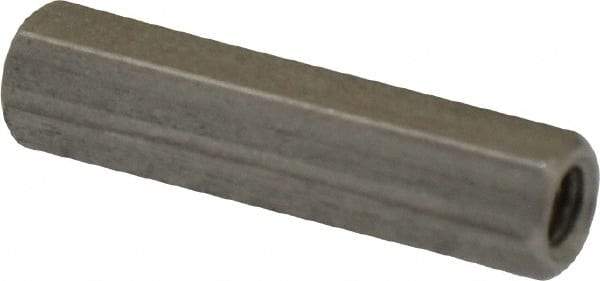 Electro Hardware - M3x0.50, 20mm OAL, 4.5mm Across Flats, Stainless Steel Hex Partially Threaded Female Circuit Board Standoffs - 6.4mm Thread Depth, 20mm Body Length, Uncoated - USA Tool & Supply