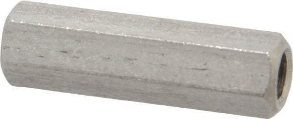 Electro Hardware - M4x0.70, 22mm OAL, 6mm Across Flats, Stainless Steel Hex Partially Threaded Female Circuit Board Standoffs - 22mm Thread Depth, 22mm Body Length, Uncoated - USA Tool & Supply