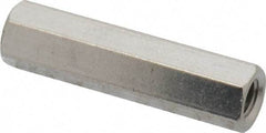 Electro Hardware - M4x0.70, 25mm OAL, 6mm Across Flats, Stainless Steel Hex Partially Threaded Female Circuit Board Standoffs - 25mm Thread Depth, 25mm Body Length, Uncoated - USA Tool & Supply