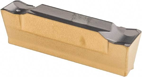 Iscar - DGN4003 C IC830 Grade, 0.1575" Cutting Width, Carbide Cutoff Insert - 0° Neutral Lead Angle, 0.012" Cnr Rad, TiAlN Coated, Double End - USA Tool & Supply