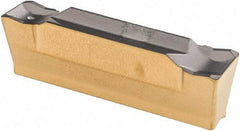 Iscar - DGN4003 C IC830 Grade, 0.1575" Cutting Width, Carbide Cutoff Insert - 0° Neutral Lead Angle, 0.012" Cnr Rad, TiAlN Coated, Double End - USA Tool & Supply