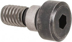 Holo-Krome - 3/8" Shoulder Diam x 1/4" Shoulder Length, 5/16-18 UNRC, Hex Socket Shoulder Screw - 4140 Alloy Steel, Uncoated, 1/4" Head Height x 9/16" Head Diam - USA Tool & Supply