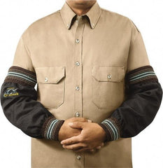 Steiner - Size Universal, Black Carbon Fiber Knit Welding Sleeve - 18" Long Sleeve, Elastic Opening at Both Ends - USA Tool & Supply