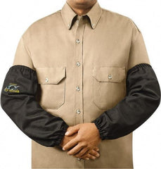 Steiner - Size Universal, Black Carbon Fiber Knit Welding Sleeve - 18" Long Sleeve, Elastic Opening at Both Ends - USA Tool & Supply