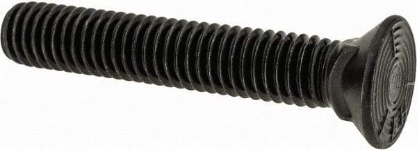 Value Collection - 3/8-16 UNC, 2-1/4" OAL, Steel Plow Bolt - Uncoated, Grade 5 - USA Tool & Supply