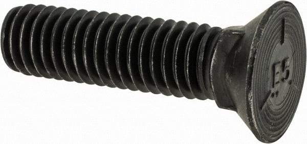 Value Collection - 7/16-14 UNC, 1-3/4" OAL, Steel Plow Bolt - Uncoated, Grade 5 - USA Tool & Supply