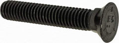 Value Collection - 7/16-14 UNC, 2-1/2" OAL, Steel Plow Bolt - Uncoated, Grade 5 - USA Tool & Supply