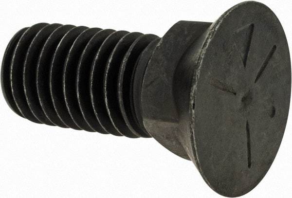 Value Collection - 1/2-13 UNC, 1-1/4" OAL, Steel Plow Bolt - Uncoated, Grade 5 - USA Tool & Supply
