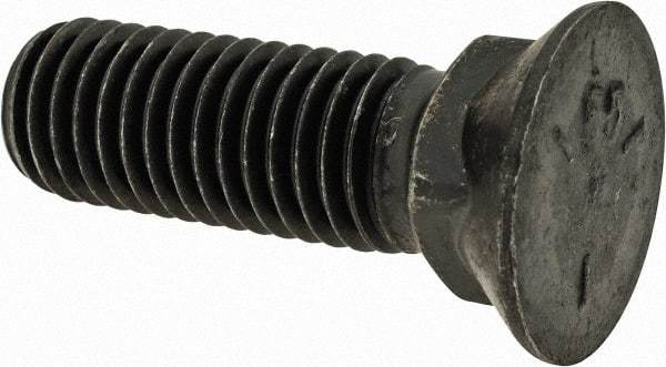 Value Collection - 5/8-11 UNC, 2" OAL, Steel Plow Bolt - Uncoated, Grade 5 - USA Tool & Supply