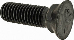 Value Collection - 5/8-11 UNC, 2" OAL, Steel Plow Bolt - Uncoated, Grade 5 - USA Tool & Supply