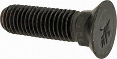 Value Collection - 5/8-11 UNC, 2-1/4" OAL, Steel Plow Bolt - Uncoated, Grade 5 - USA Tool & Supply