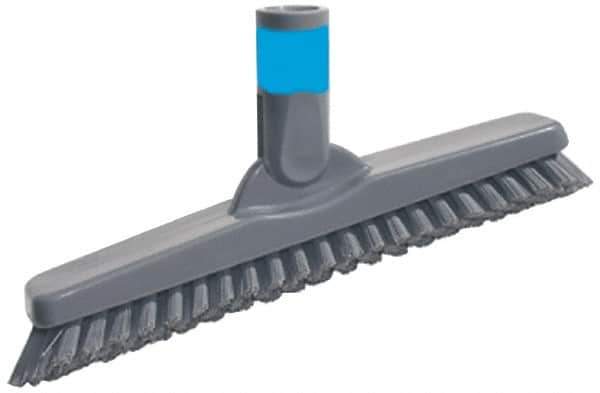 Unger - 1" Bristle Length, Polypropylene Scrub Brush - 9-1/2" OAL, Straight Handle, Gray, Plastic Block - USA Tool & Supply