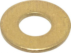 Value Collection - #12 Screw, Brass Standard Flat Washer - 0.228" ID x 1/2" OD, 0.04" Thick, Plain Finish - USA Tool & Supply