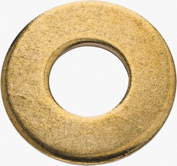 Value Collection - 5/16" Screw, Brass Standard Flat Washer - 0.34" ID x 3/4" OD, 0.062" Thick, Plain Finish - USA Tool & Supply