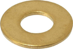 Value Collection - 3/8" Screw, Brass Standard Flat Washer - 0.392" ID x 7/8" OD, 0.062" Thick, Plain Finish - USA Tool & Supply