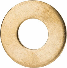 Value Collection - 7/16" Screw, Brass Standard Flat Washer - 0.531" ID x 1-1/4" OD, 0.081" Thick, Plain Finish - USA Tool & Supply