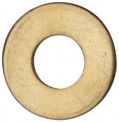 Value Collection - 1/2" Screw, Brass Standard Flat Washer - 0.562" ID x 1-1/4" OD, 0.091" Thick, Plain Finish - USA Tool & Supply