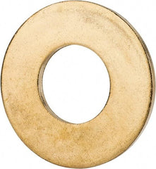 Value Collection - 5/8" Screw, Brass Standard Flat Washer - 0.687" ID x 1-1/2" OD, 0.102" Thick, Plain Finish - USA Tool & Supply