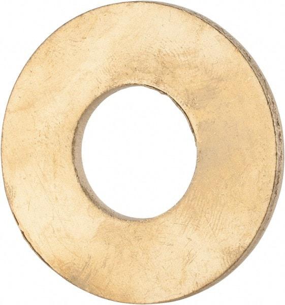 Value Collection - 3/4" Screw, Brass Standard Flat Washer - 0.812" ID x 1-7/8" OD, 0.114" Thick, Plain Finish - USA Tool & Supply