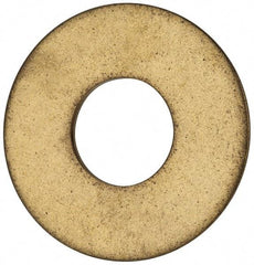 Value Collection - 7/8" Screw, Brass Standard Flat Washer - 0.937" ID x 2-1/4" OD, 0.128" Thick, Plain Finish - USA Tool & Supply
