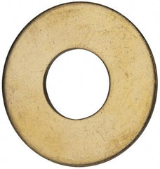 Value Collection - 1" Screw, Brass Standard Flat Washer - 1.062" ID x 2-1/2" OD, 0.144" Thick, Plain Finish - USA Tool & Supply