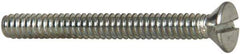 Value Collection - #6-32 UNC, 1-1/4" OAL Slotted Drive Machine Screw - Flat Head, Grade 2 Steel, Zinc-Plated Finish, Without Washer - USA Tool & Supply