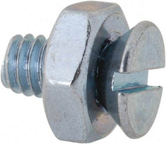 Value Collection - #8-32 UNC, 3/8" OAL Slotted Drive Machine Screw - Flat Head, Grade 2 Steel, Zinc-Plated Finish, Without Washer - USA Tool & Supply