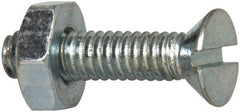 Value Collection - #8-32 UNC, 5/8" OAL Slotted Drive Machine Screw - Flat Head, Grade 2 Steel, Zinc-Plated Finish, Without Washer - USA Tool & Supply