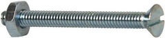 Value Collection - #8-32 UNC, 1-3/4" OAL Slotted Drive Machine Screw - Flat Head, Grade 2 Steel, Zinc-Plated Finish, Without Washer - USA Tool & Supply