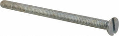 Value Collection - #8-32 UNC, 2-1/2" OAL Slotted Drive Machine Screw - Flat Head, Grade 2 Steel, Zinc-Plated Finish, Without Washer - USA Tool & Supply