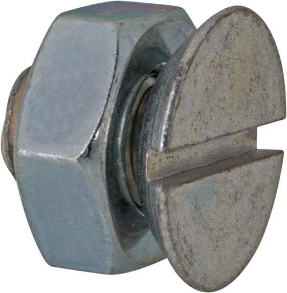 Value Collection - 5/16-18 UNC, 1/2" OAL Slotted Drive Machine Screw - Flat Head, Grade 2 Steel, Zinc-Plated Finish, Without Washer - USA Tool & Supply
