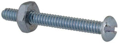 Value Collection - #6-32 UNC, 1-1/4" Length Under Head Slotted Drive Machine Screw - Round Head, Grade 2 Steel, Zinc-Plated Finish, Without Washer - USA Tool & Supply