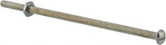 Value Collection - #10-24 UNC, 5" Length Under Head Slotted Drive Machine Screw - Round Head, Grade 2 Steel, Zinc-Plated Finish, Without Washer - USA Tool & Supply