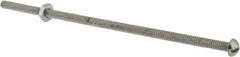 Value Collection - #10-24 UNC, 6" Length Under Head Slotted Drive Machine Screw - Round Head, Grade 2 Steel, Zinc-Plated Finish, Without Washer - USA Tool & Supply
