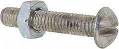 Value Collection - 5/16-18 UNC, 1-3/4" Length Under Head Slotted Drive Machine Screw - Round Head, Grade 2 Steel, Zinc-Plated Finish, Without Washer - USA Tool & Supply