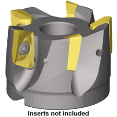 Kennametal - 10 Inserts, 100mm Cut Diam, 32mm Arbor Diam, 14.2mm Max Depth of Cut, Indexable Square-Shoulder Face Mill - 0/90° Lead Angle, 50mm High, ED.T 1404.. Insert Compatibility, Through Coolant, Series Mill 1-14 - USA Tool & Supply