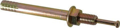 Wej-It - 5/8" Diam, 5/8" Drill, 6" OAL, 1-3/4" Min Embedment Hammer Drive Concrete Anchor - 1018 Iron (Pin)/Steel (Body), Zinc Yellow Dichromate Finish, Hex Nut Head, Hex Drive - USA Tool & Supply