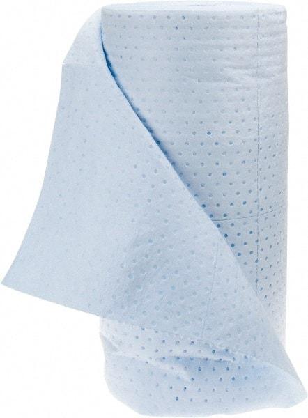 PRO-SAFE - 60 Gal Capacity per Package, Oil Only Roll - 150' Long x 30" Wide, Blue, Polypropylene - USA Tool & Supply