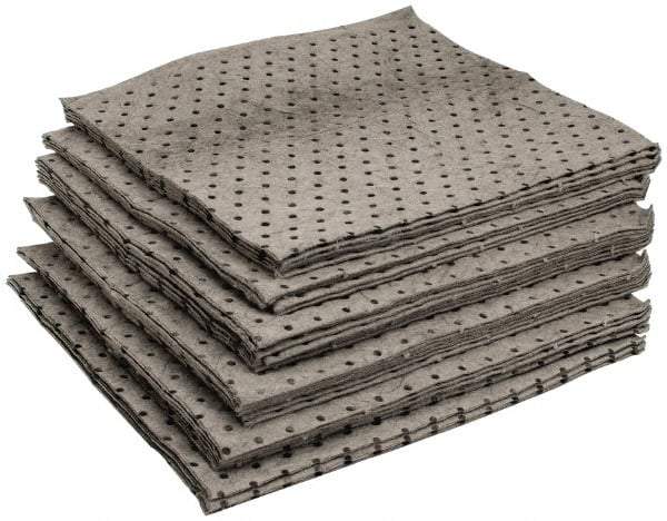 PRO-SAFE - 33 Gal Capacity per Package, Universal Pad - 17" Long x 15" Wide, Gray, Polypropylene - USA Tool & Supply