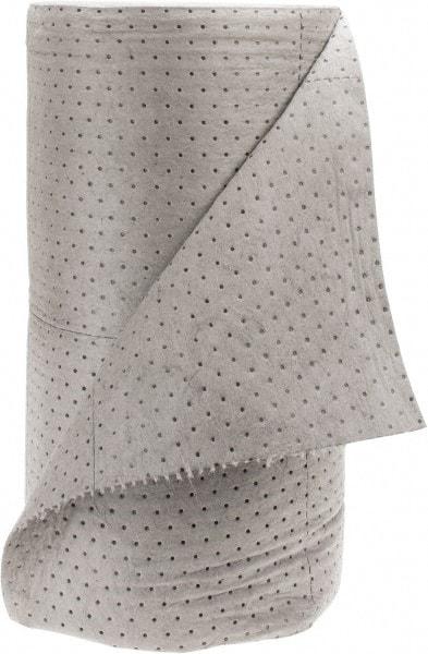 PRO-SAFE - 60 Gal Capacity per Package, Universal Roll - 150' Long x 30" Wide, Gray, Polypropylene - USA Tool & Supply