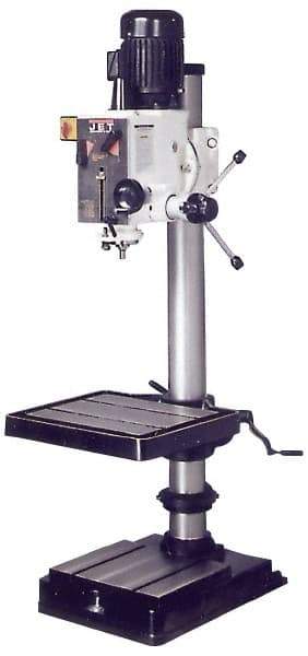 Jet - 20" Swing, Geared Head Drill Press - 12 Speed, 2 hp, Three Phase - USA Tool & Supply