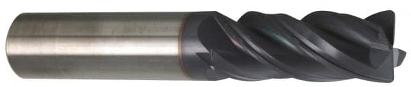 Accupro - 1" Diam 4 Flute Solid Carbide 0.03" Corner Radius End Mill - USA Tool & Supply