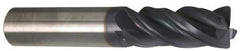 Accupro - 3/8", 4 Flute, Single End, Solid Carbide, 0.03" Corner Radius End Mill - 4" OAL, 37° Helix, Right Hand Flute, 1" LOC, Right Hand Cut - USA Tool & Supply