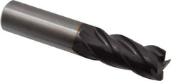 Guhring - 3/4", 1-1/2" LOC, 3/4" Shank Diam, 4" OAL, 4 Flute, Solid Carbide Square End Mill - Single End, FIREX Finish, Spiral Flute, 35/38° Helix, Centercutting, Right Hand Cut, Right Hand Flute, Series 3114 - USA Tool & Supply